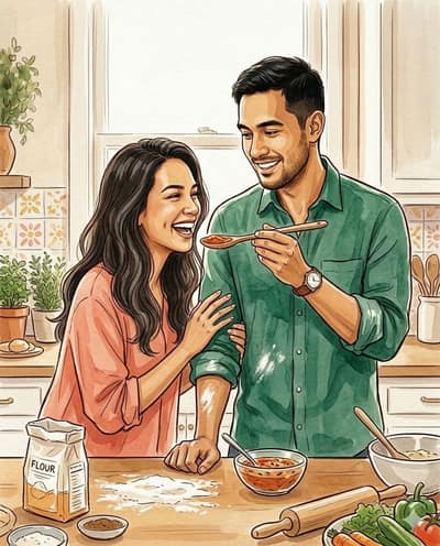 Cooking together